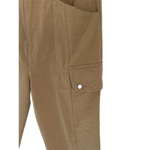 Avec Les Filles Cargo Pants High Rise Straight Leg Khaki Beige Size Med - Picture 7 of 11